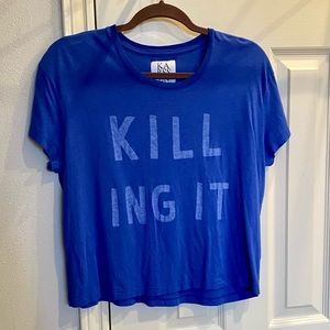 Zoe Karssen Super Soft Bright Blue Killing It Tee Small